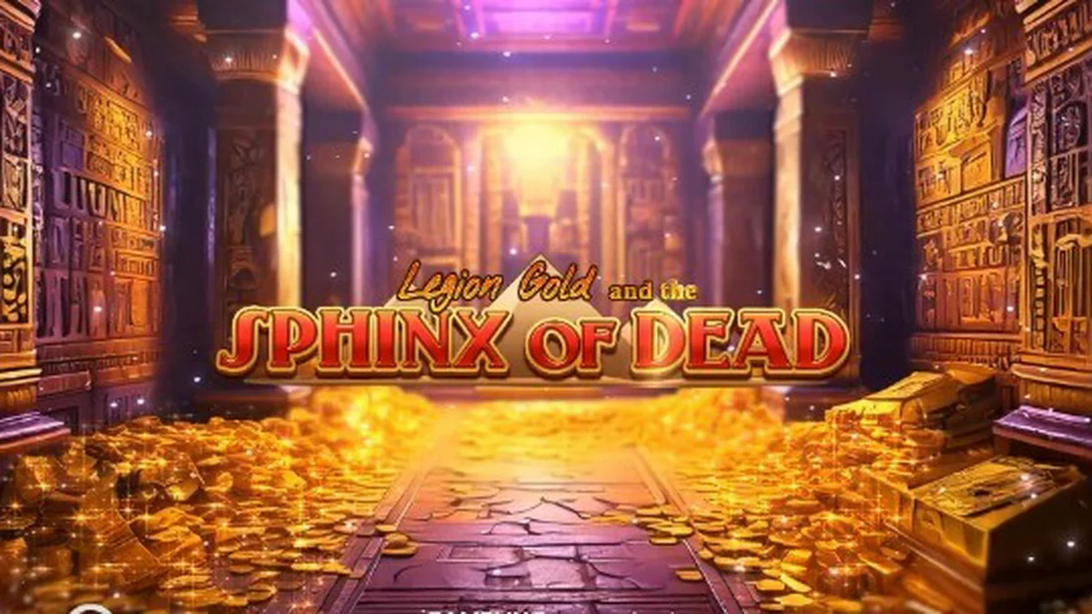 Tampilan visual slot Legion Gold and the Sphinx of Dead dengan latar belakang piramida.